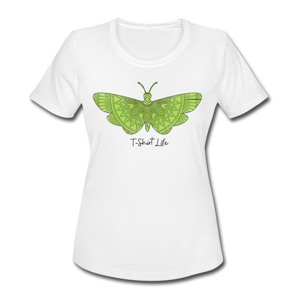 Women's Dry Fit Butterfly Tee - white