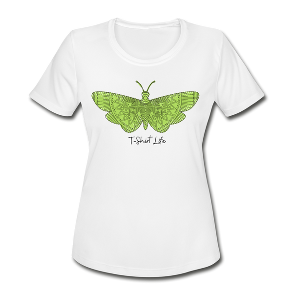 Women's Dry Fit Butterfly Tee - white