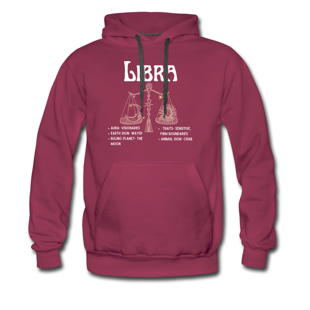 Libra Hoodie - burgundy