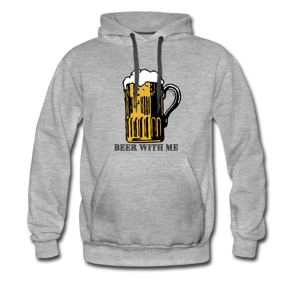 Beer With Me Hoodie - heather gray