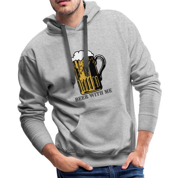 Beer With Me Hoodie - heather gray