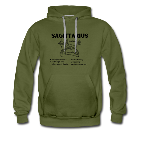 Sagittarius Hoodie - olive green