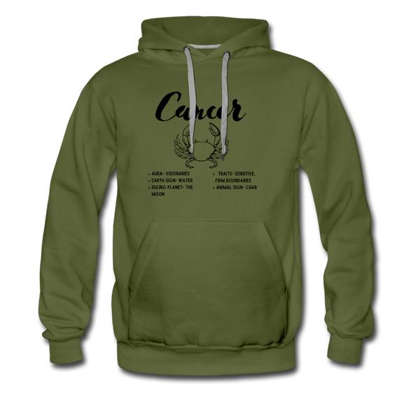 Cancer Hoodie - olive green