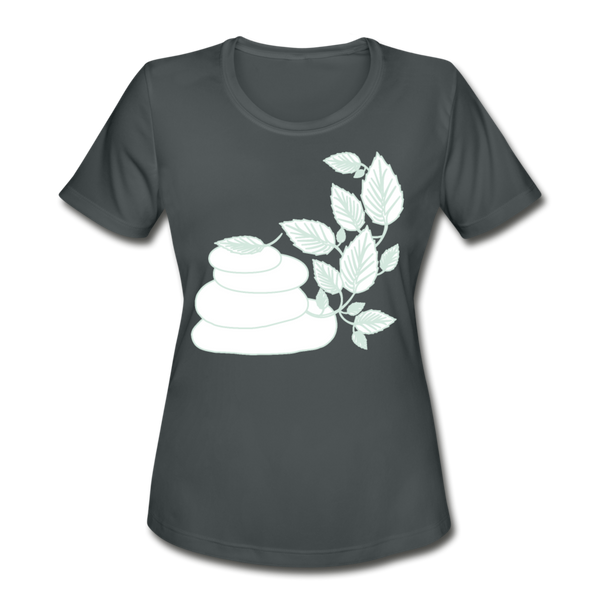 Women's Dry Fit Spa Tee - charcoal