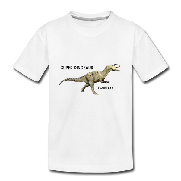 Kids' Premium Super Dino T-Shirt - white