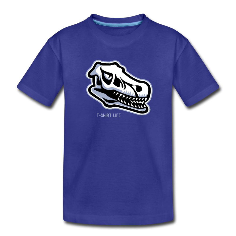 Kids' Premium Scary Dino T-Shirt - royal blue