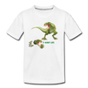 Kids' Premium Green Dino T-Shirt - white