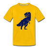 Kids' Premium Blue Dino T-Shirt - sun yellow