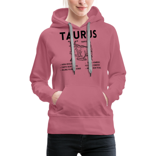 Women’s Premium Taurus Hoodie - mauve