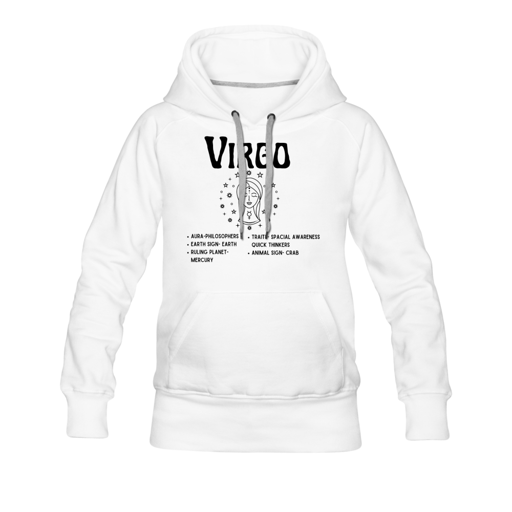 Women’s Premium Virgo Hoodie - white