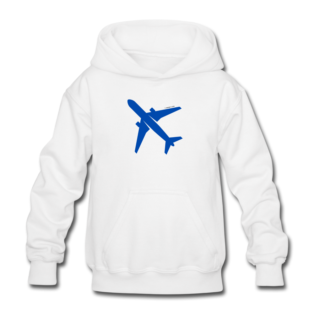 Airplane Kids Hoodie - white