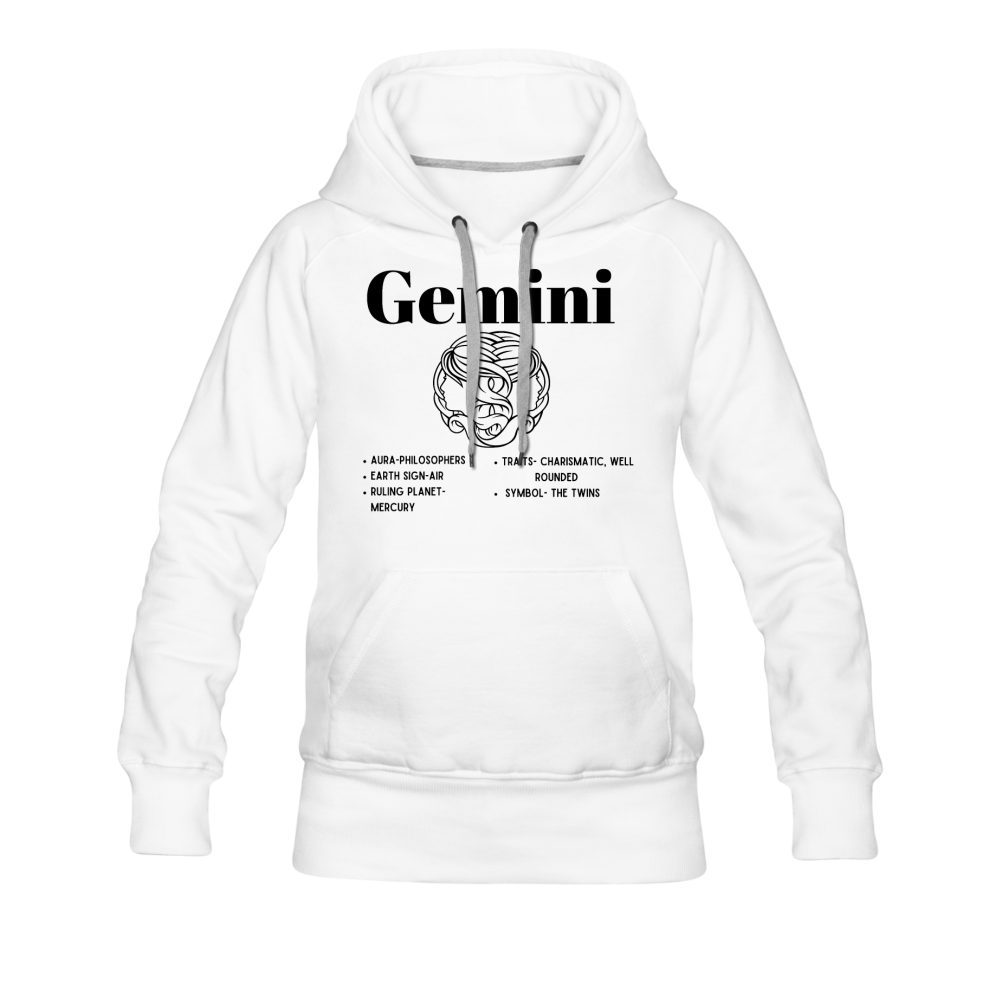 Women’s Premium Gemini Hoodie - white
