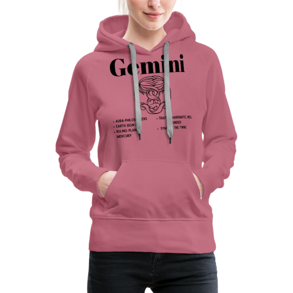 Women’s Premium Gemini Hoodie - mauve