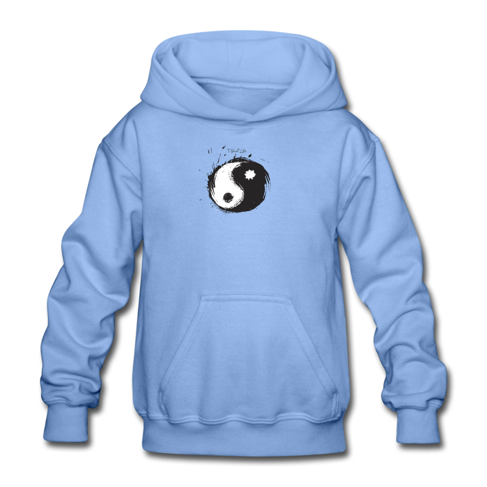 Yin and Yang Kids Hoodie - carolina blue