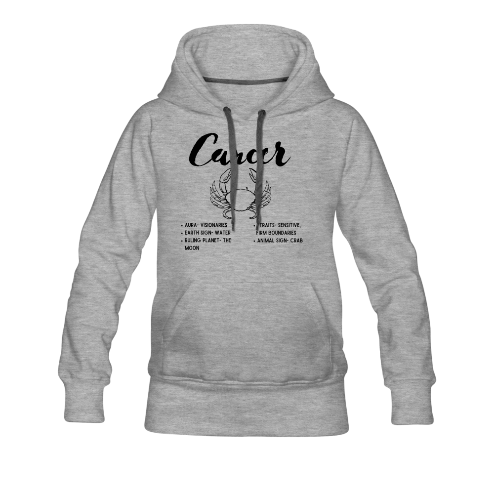 Women’s Premium Cancer Hoodie - heather gray