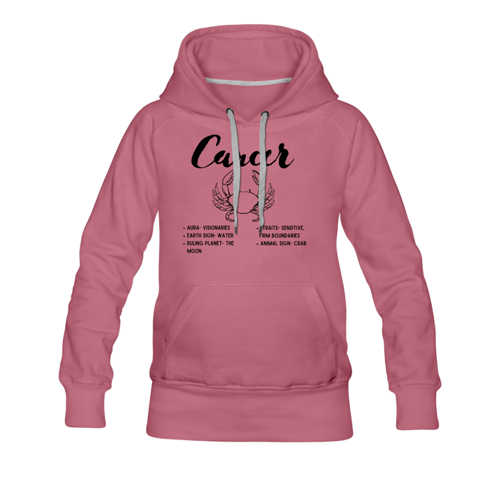 Women’s Premium Cancer Hoodie - mauve