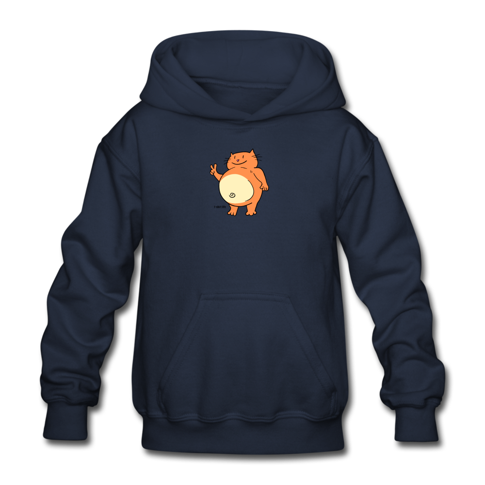 Happy Cat Kids Hoodie - navy