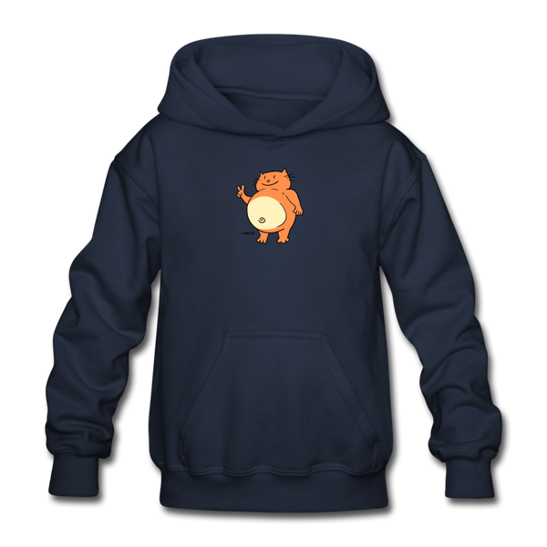 Happy Cat Kids Hoodie - navy