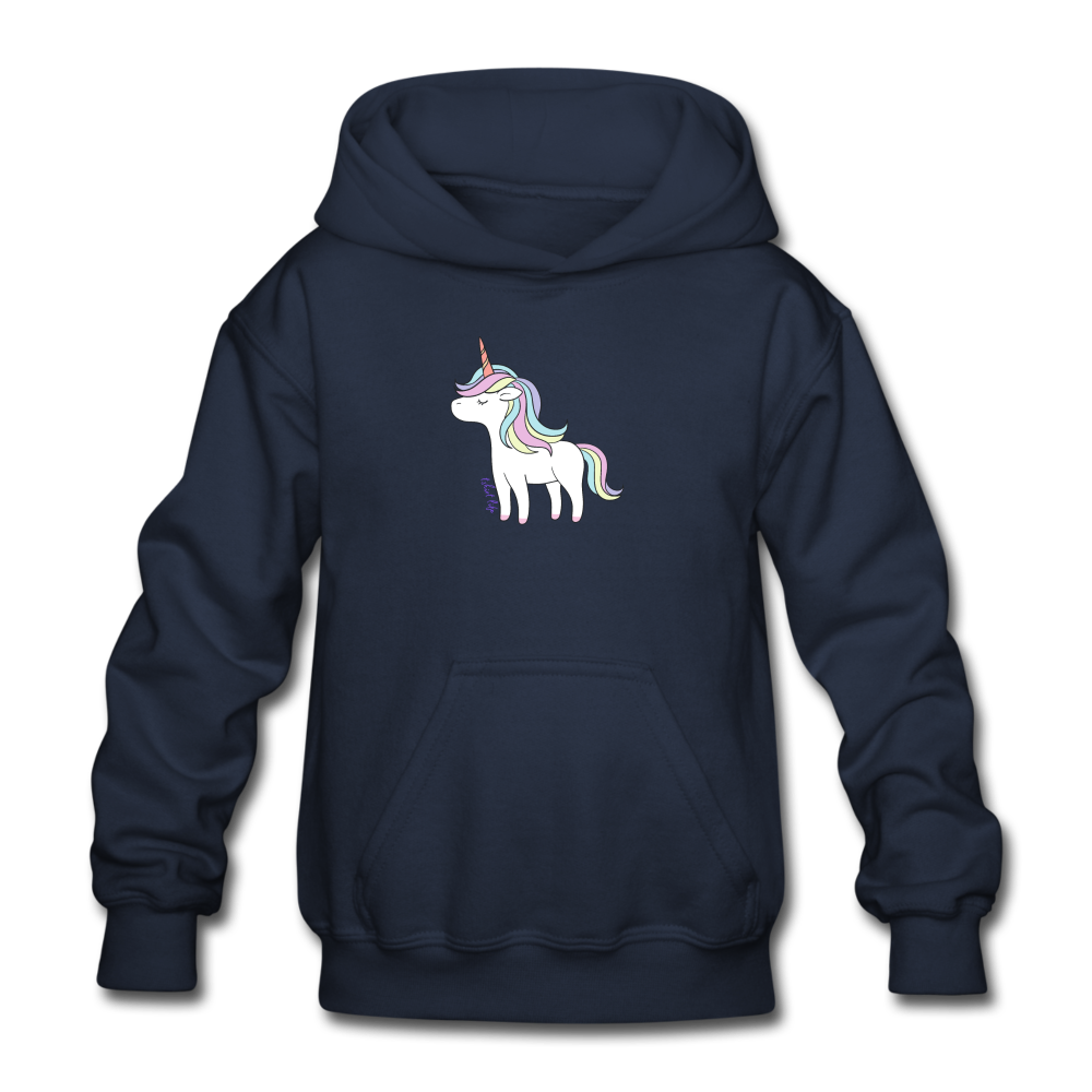 Unicorn Kids Hoodie - navy