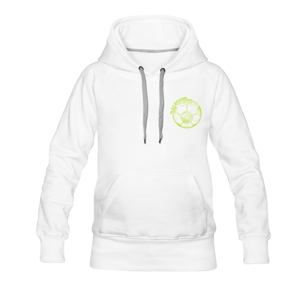 Women’s Premium Soccer Hoodie - white