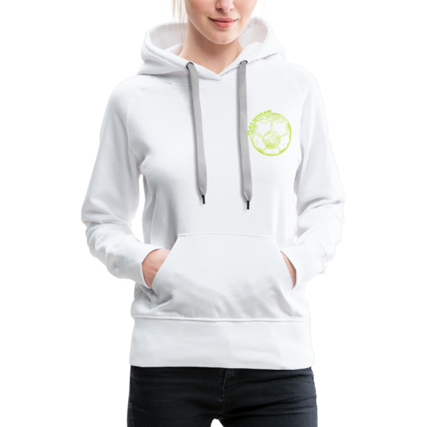 Women’s Premium Soccer Hoodie - white