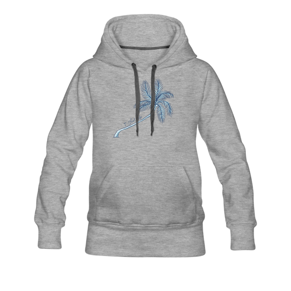 Women’s Premium Palm Tree Hoodie - heather gray