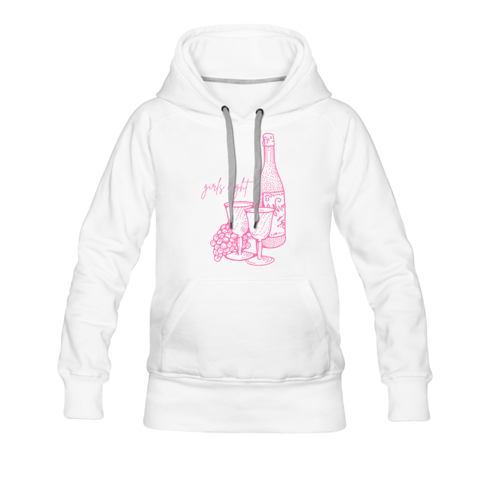 Women’s Premium Girls Night Hoodie - white