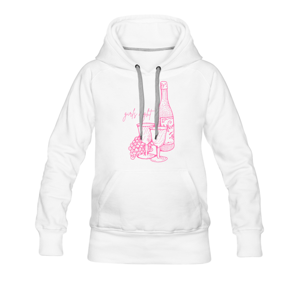 Women’s Premium Girls Night Hoodie - white