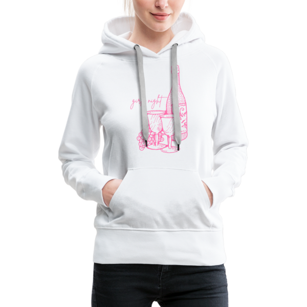 Women’s Premium Girls Night Hoodie - white