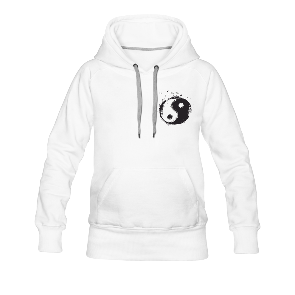 Women’s Premium Yin/Yan Hoodie - white