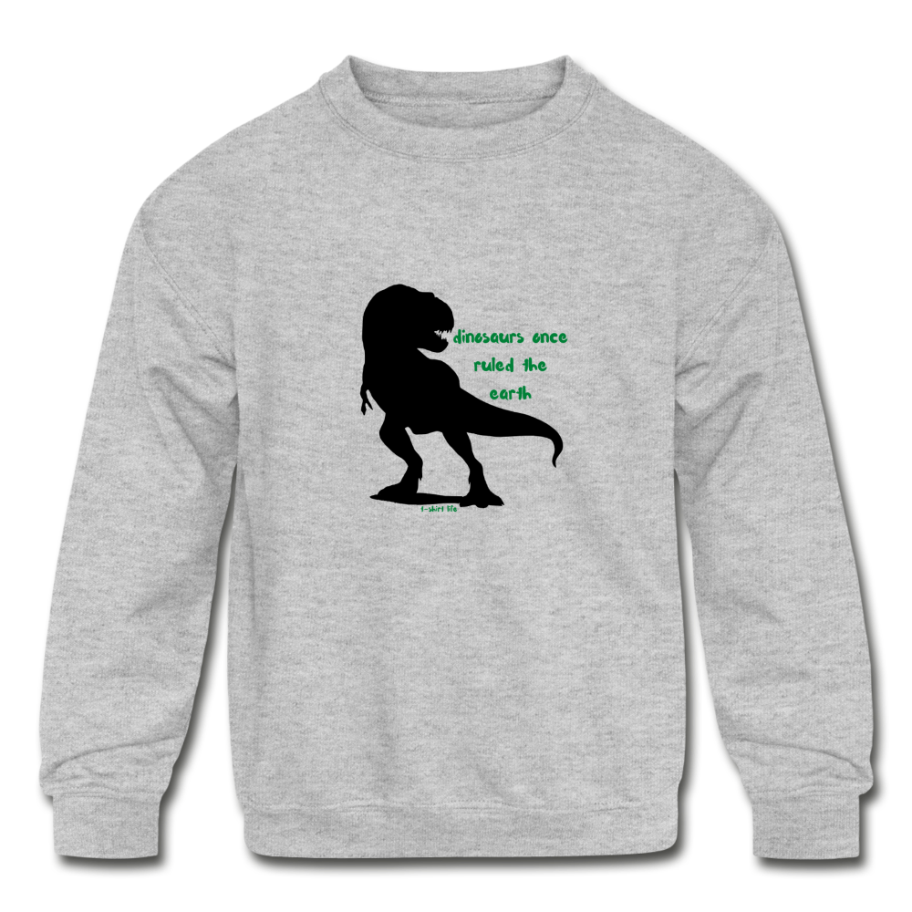 Dinosaurs Ruled Kids Sweatshirt - heather gray