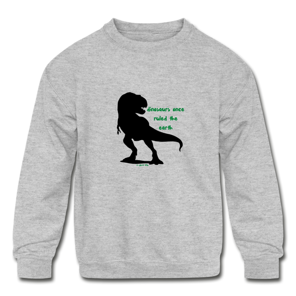 Dinosaurs Ruled Kids Sweatshirt - heather gray