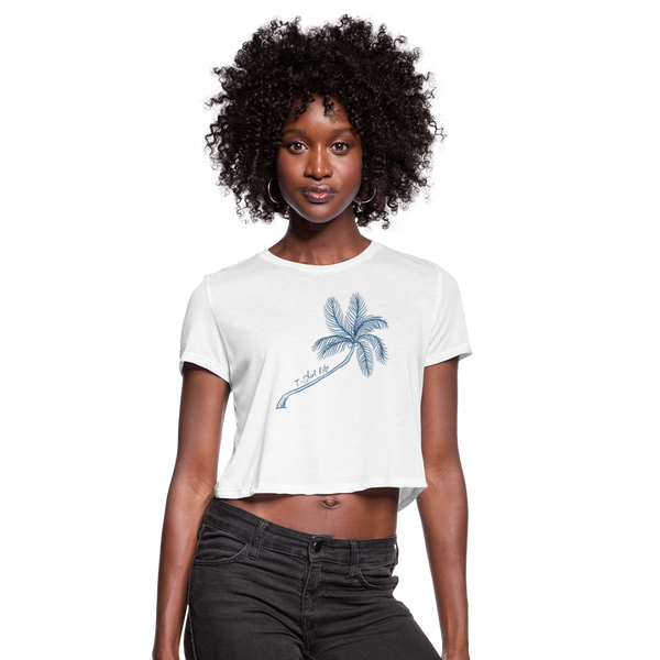 Women's Cropped Tree T-Shirt - white