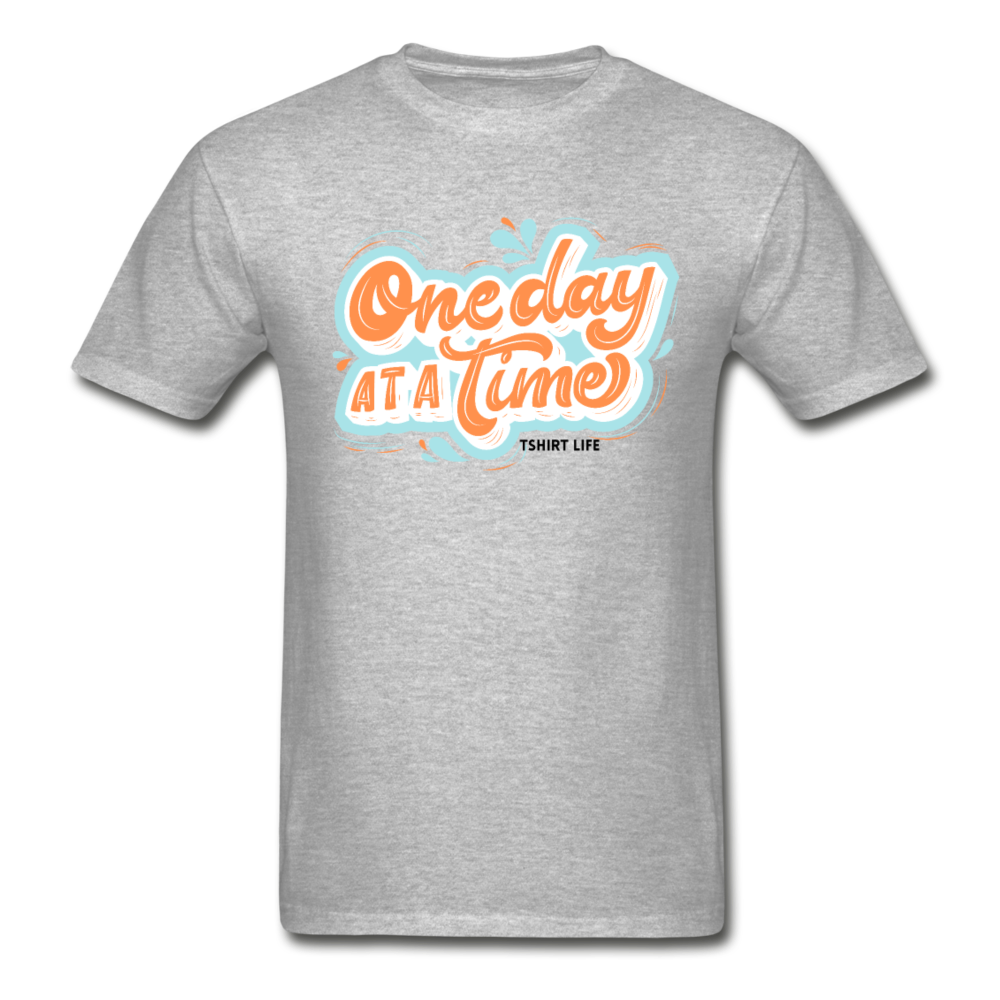 One day at a time tee - heather gray