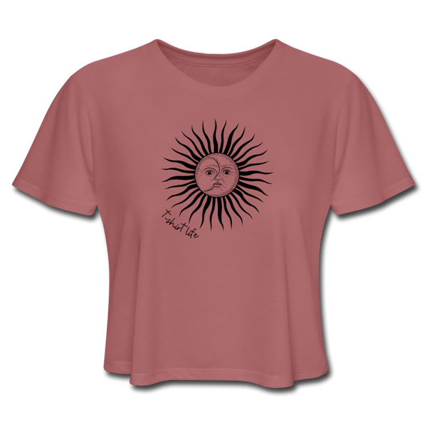 Women's sun crop - mauve