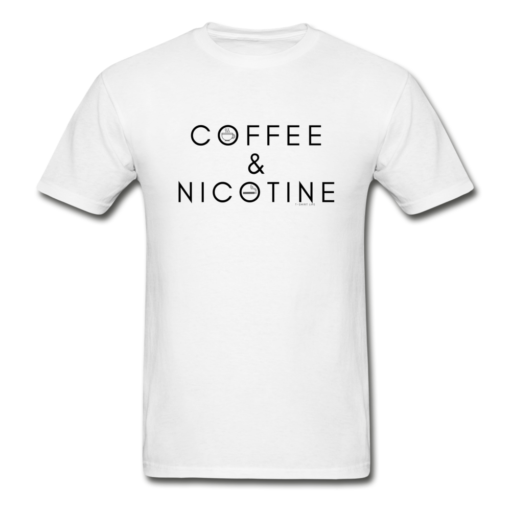Coffee and Nicotine Tee - white