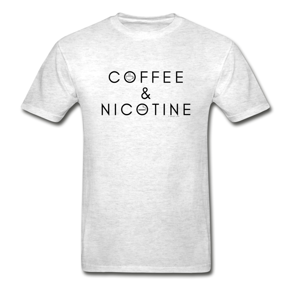 Coffee and Nicotine Tee - light heather gray