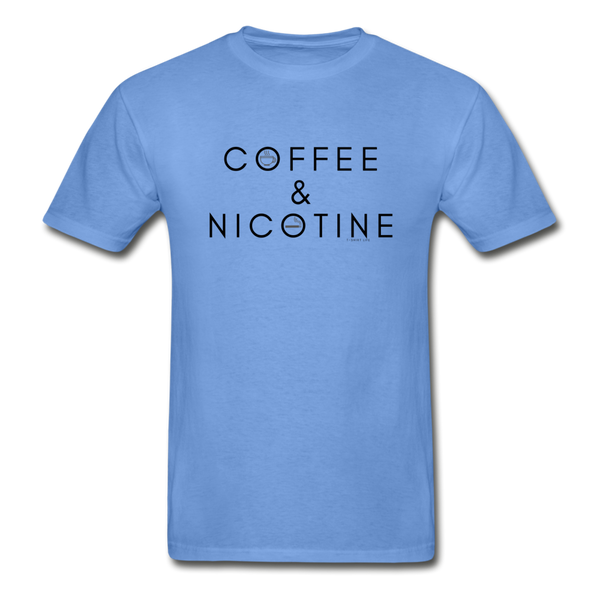 Coffee and Nicotine Tee - carolina blue