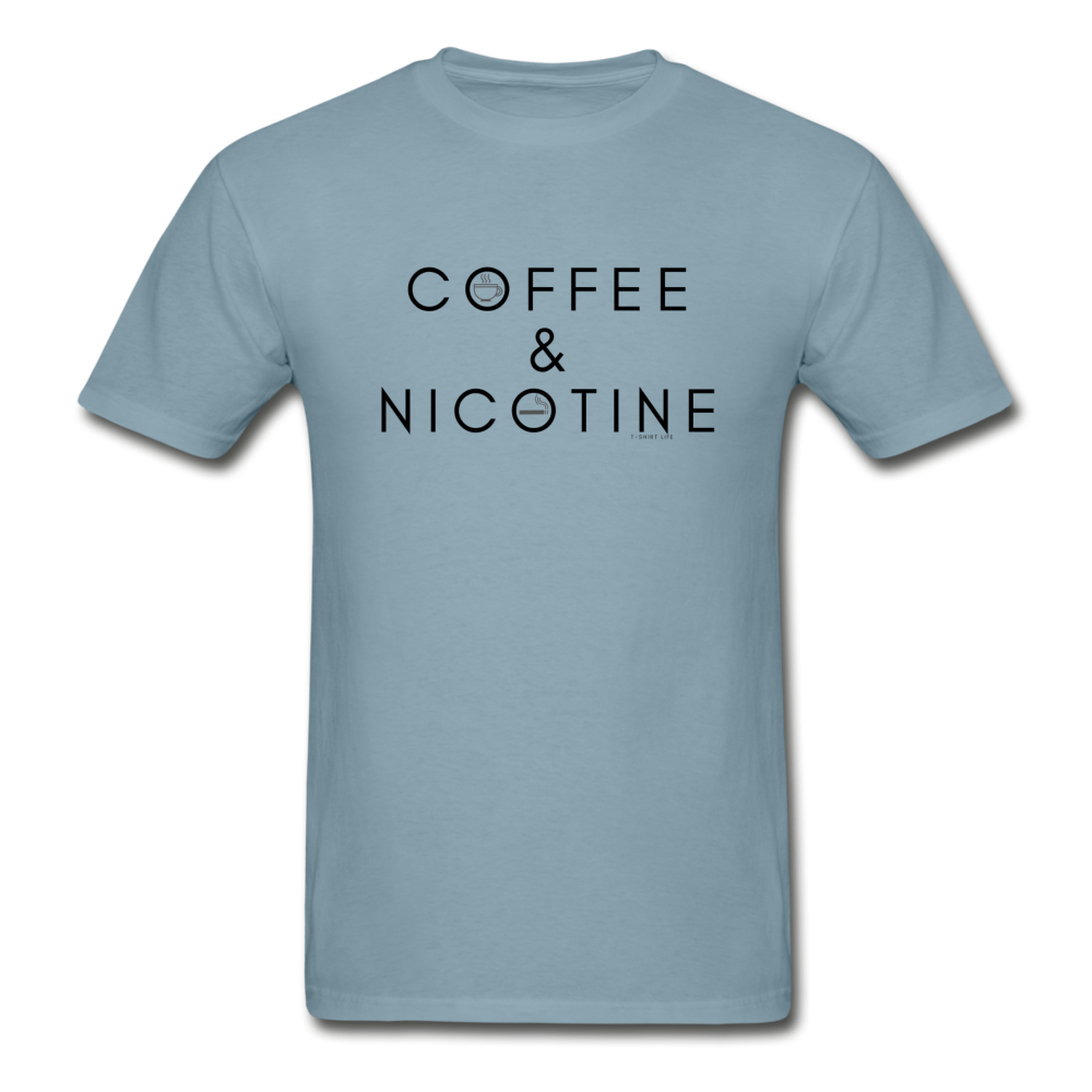 Coffee and Nicotine Tee - stonewash blue
