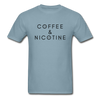 Coffee and Nicotine Tee - stonewash blue