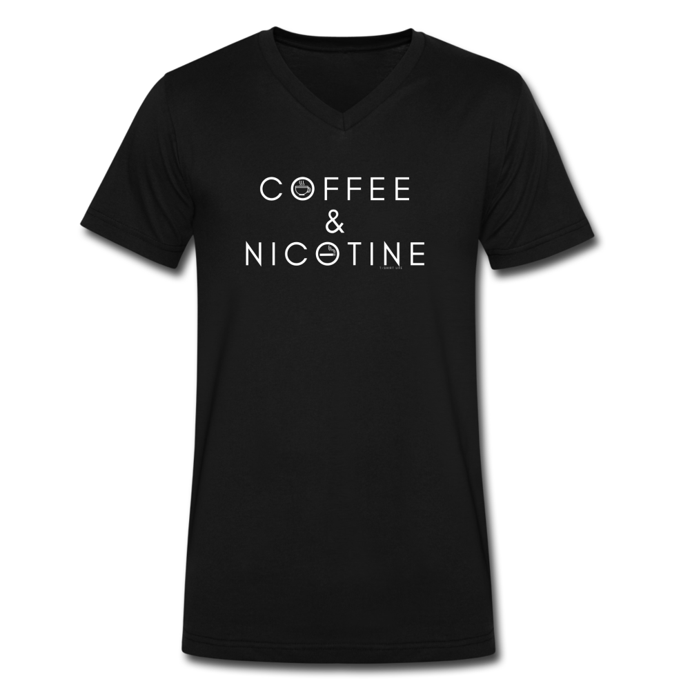 Coffee and Nicotine V-Neck - black
