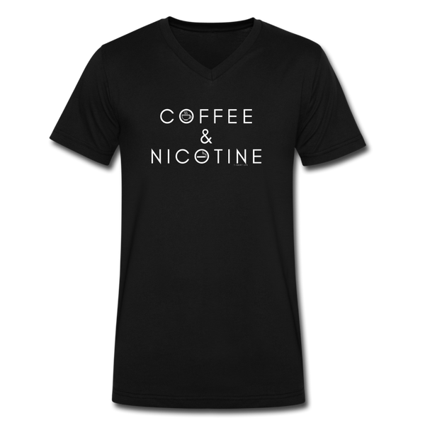 Coffee and Nicotine V-Neck - black
