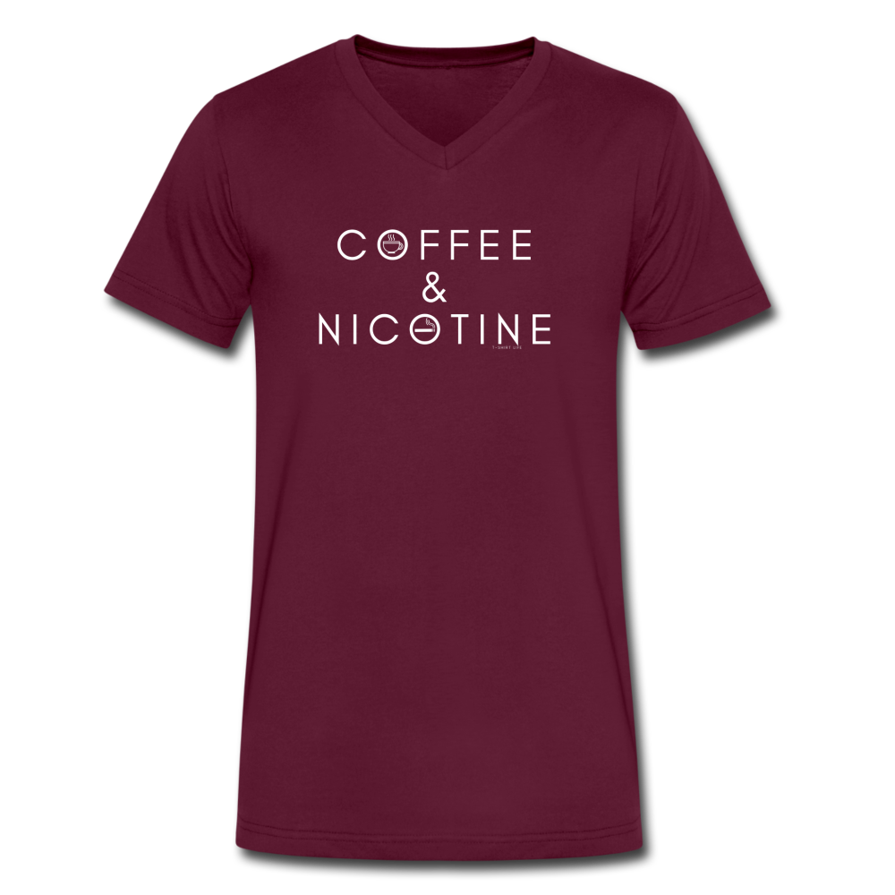 Coffee and Nicotine V-Neck - maroon