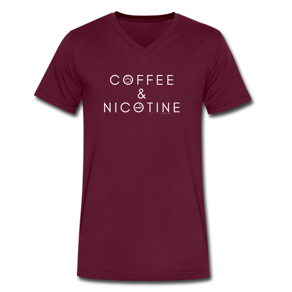 Coffee and Nicotine V-Neck - maroon