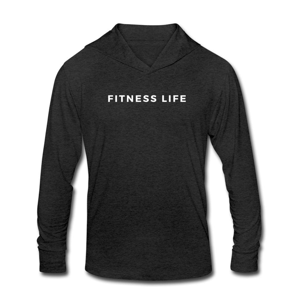 Fitness Life Hoodie Shirt - heather black