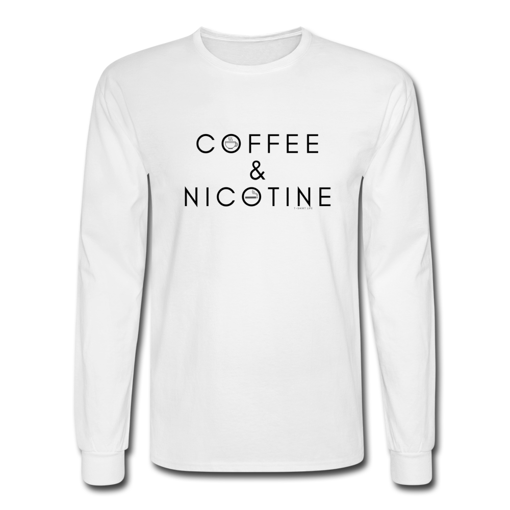 Coffee and Nicotine Long Sleeve - white