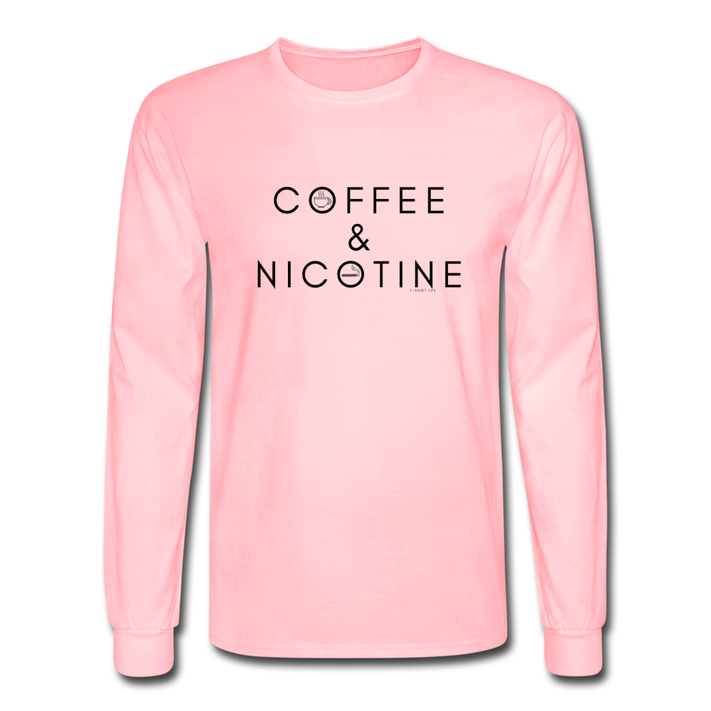 Coffee and Nicotine Long Sleeve - pink