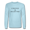 Coffee and Nicotine Long Sleeve - powder blue
