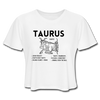 Women's Cropped Taurus T-Shirt - white