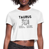 Women's Cropped Taurus T-Shirt - white